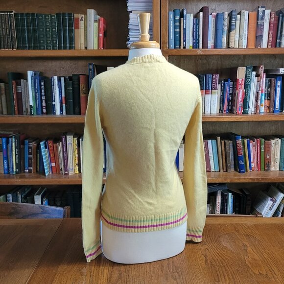 100% cashmere sweater with strawberry motif by Cochni, size 46/US 12 - Picture 7 of 9